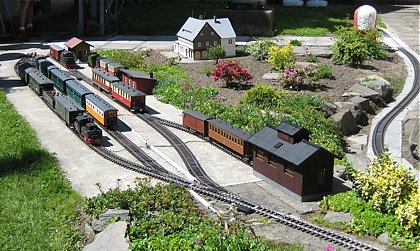 Gartenbahn bei der Fleischerfamilie Frey