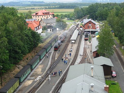 Bahnhof Bertsdorf aus der Vogelperspektive Bahnhof Bertsdorf aus der Vogelperspektive