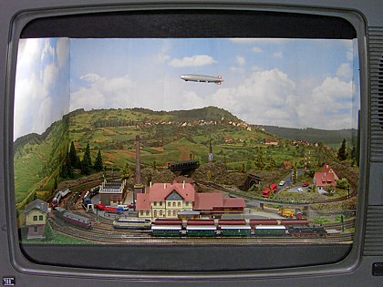 Modellbahn im Fernseher