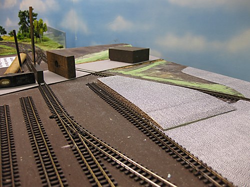 Laderampe und Bahnübergang Laderampe und Bahnübergang