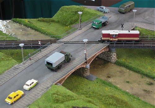 Bahn&uuml;bergang auf der Mandaubr&uuml;cke