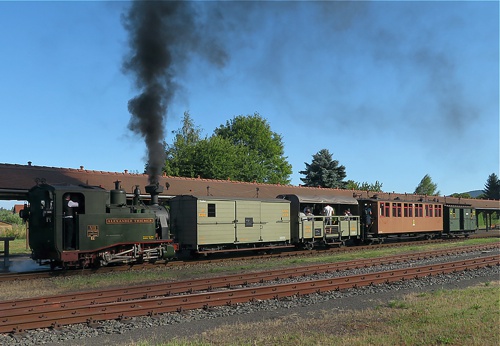 Für Filmaufnahmen wurde am 26.07.2019 dieser Zug aus alter Zeit gebildet.