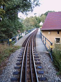 Gleisverlauf auf der Br&uuml;cke