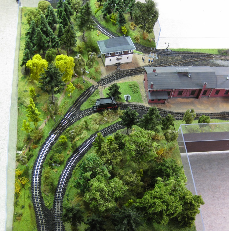 Bahnhof Bertsdorf aus der Vogelperspektive