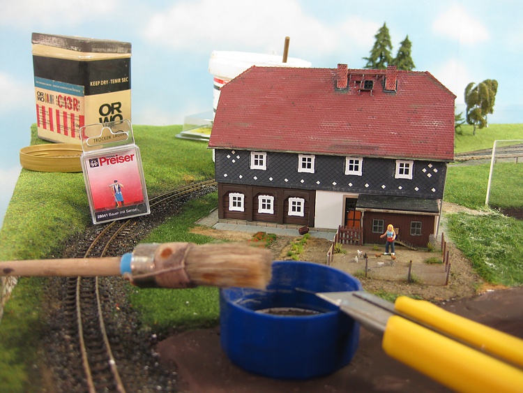 Baustelle mit den Umgebindeh&auml;usern